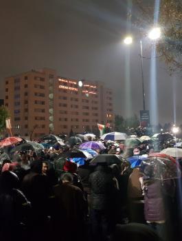 الاعتصام على الدوار الرابع في الاردن 