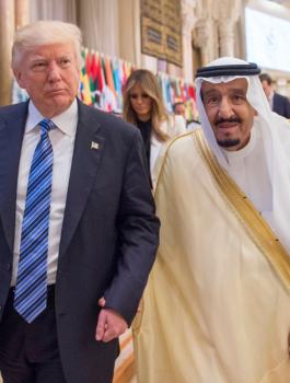 العاهل السعودي يزور البيت الابيض للقاء ترامب 