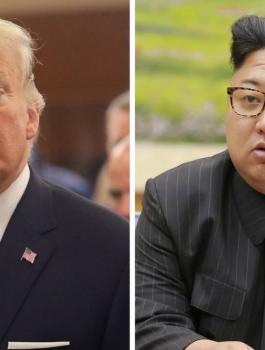ترامب والزعيم الكوري الشمالي 