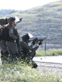 اصابة شابين برصاص الاحتلال امام مدخل النبي صالح 