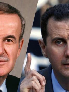 مفتي سوريا وبشار الاسد وحافظ الاسد 