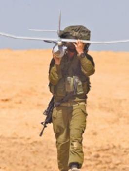 تحطم طائرة استطلاع اسرائيلية في غزة 