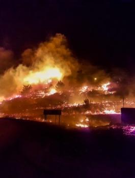 اول حريق في اسرائيل