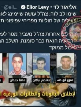الاحتلال يهدد باغتيال أربعة من مطلقي البالونات الحارقة وينشر صورهم