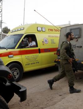 اصابة شاب على حاجز  برطعة 