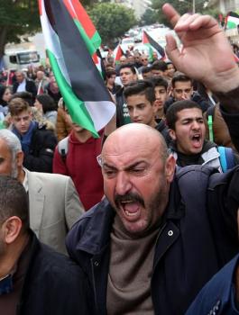 الشهداء الفلسطينيين واعلان ترامب 