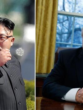 ترامب والزعيم الكوري الشمالي 