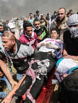 10 إصابات برصاص الاحتلال بمواجهات مع الاحتلال على حدود غزة