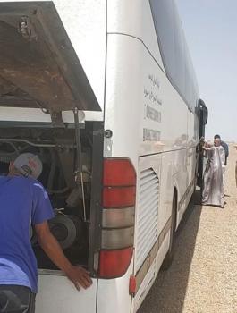 تعطل حافلة حجاج فلسطينين 