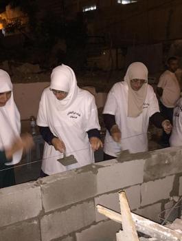 اعادة منزل هدمه الاحتلال بالقدس 