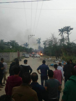 عدد من الشهداء والجرحى بانفجار وسط قطاع غزة