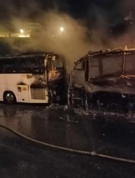 احتراق حافلتين في بيت لحم 