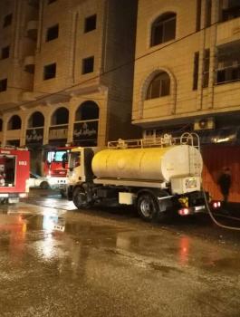 حريق شقة في طولكرم 