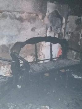 احتراق منزل في جنين 