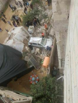 اضرار بغزة نتيجة المنخفض الجوي 