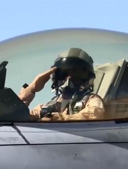قصف اردني على مواقع لداعش 