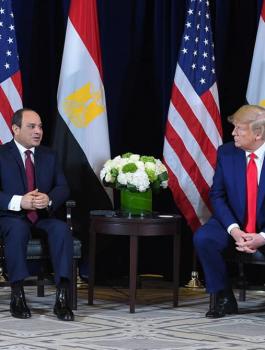 ترامب والسيسي والتظاهراتف ي مصر 