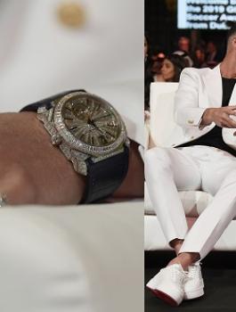 رونالدو يرتدي مجوهرات في دبي 