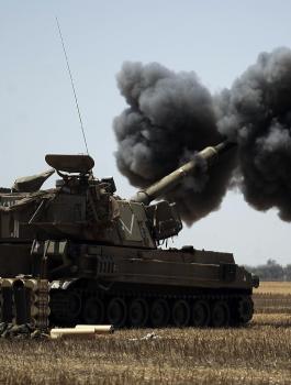 قصف مدفعي اسرائيلي على غزة 