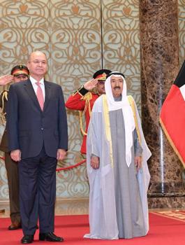 امير الكويت والرئيس العراقي 