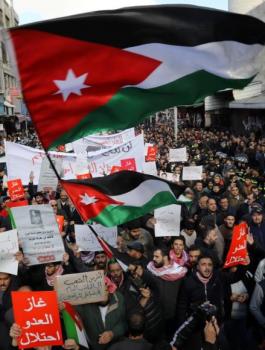 مسيرات في الاردن رفضا لاتفاقيةة الغاز 