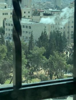 انفجار داخل جامعة الخليل 