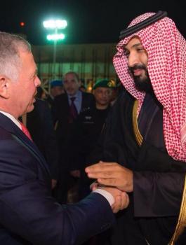 العاهل الاردني وولي العهد السعودي 
