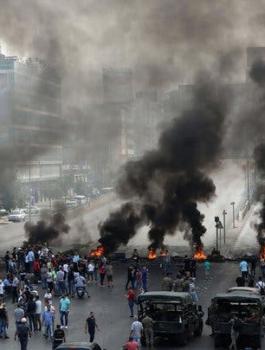 اعمال عنف ضد المتظاهرين في لبنان 