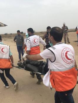 اصابات في مواجهات مع الاحتلال بغزة 