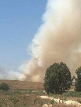 حرائق في حقول المستوطنين بغزة 