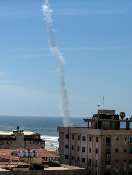 إطلاق صاروخ تجريبي من غزة