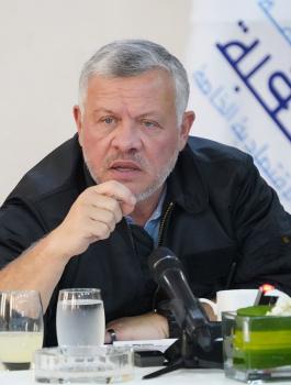 العاهل الاردني وفلسطين 