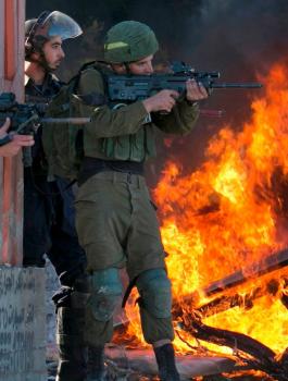 مواجهات في بورين جنوب نابلس