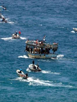 اعتقال صيادين فلسطينيين 