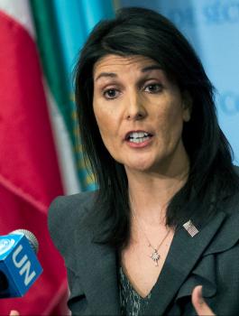 هيلي تهاجم مجلس حقوق الانسان 