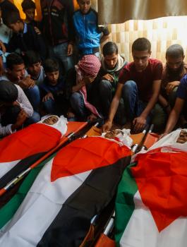 تشييع جثامين الشهداء الفلسطينيين 