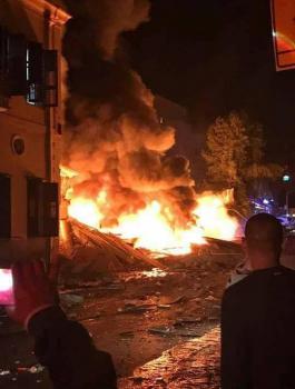 انفجار محل تجاري في يافا 
