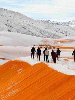 الثلوج في صحراء الجزائر 