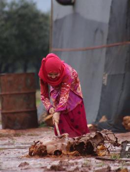 السيول في شمال سوريا 