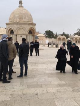 محاصرة مسجد قبة الصخرة المشرفة 