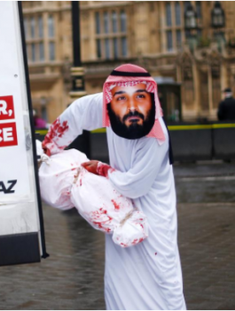 المئات يتظاهرون في بريطانيا احتجاجاً على زيارة ولي العهد السعودي 