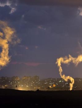 اطلاق قذائف هاون من قطاع غزة 