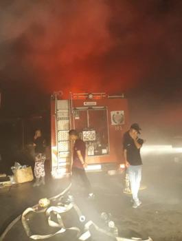 اشتعال محل تجاري في جنين 