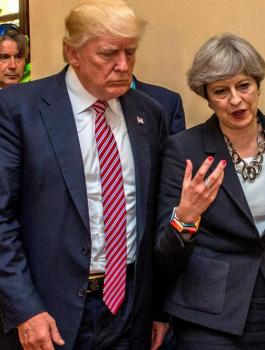 تيريزا ماي وترامب 
