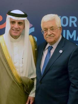 الجبير يهاتف الرئيس عباس 