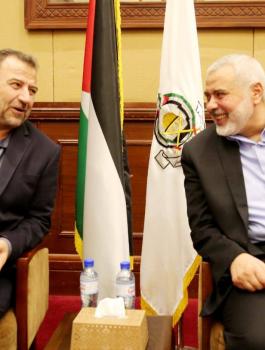 العاروري في غزة 