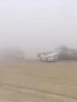 حادث سير جماعي في السعودية نتيجة الضباب 