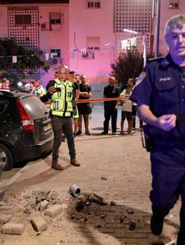 سقوط صاروخ في محيط غزة 