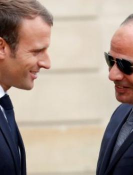 الرئيس الفرنسي وحقوق الانسان في مصر 