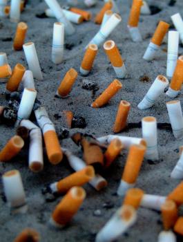 اعقاب السجائر 